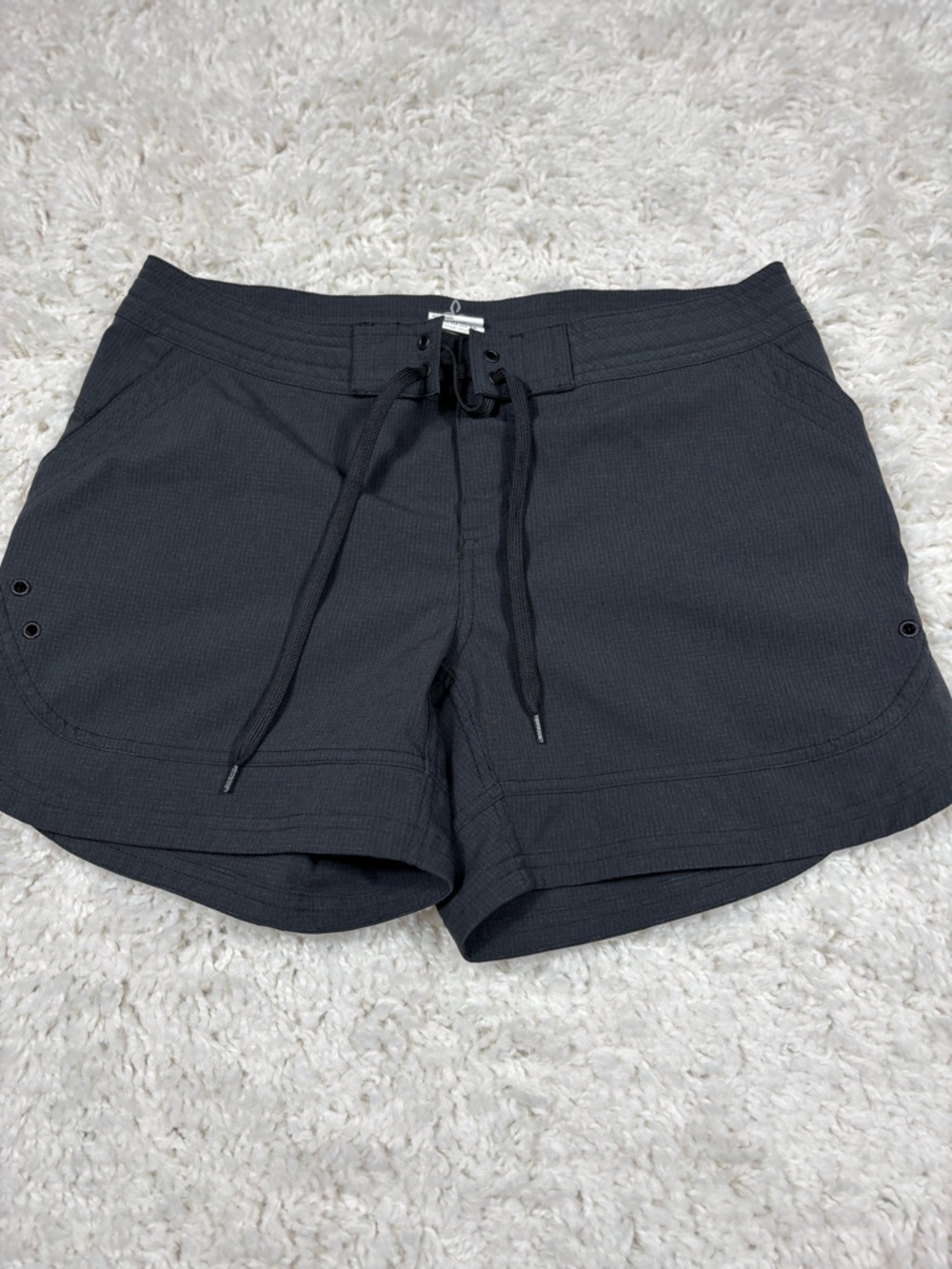prAna Women’s Charcoal Ripstop Board Shorts Size Small